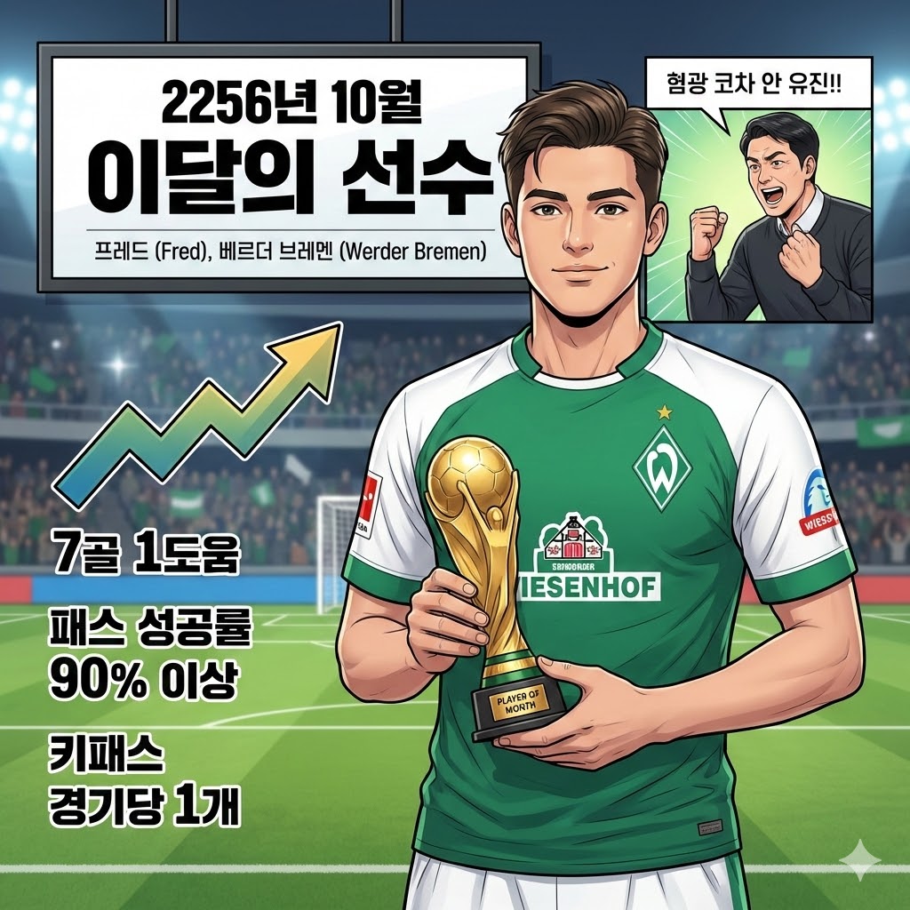 [브레멘 돌풍] 프레드, 분데스리가 10월 MVP 등극!
